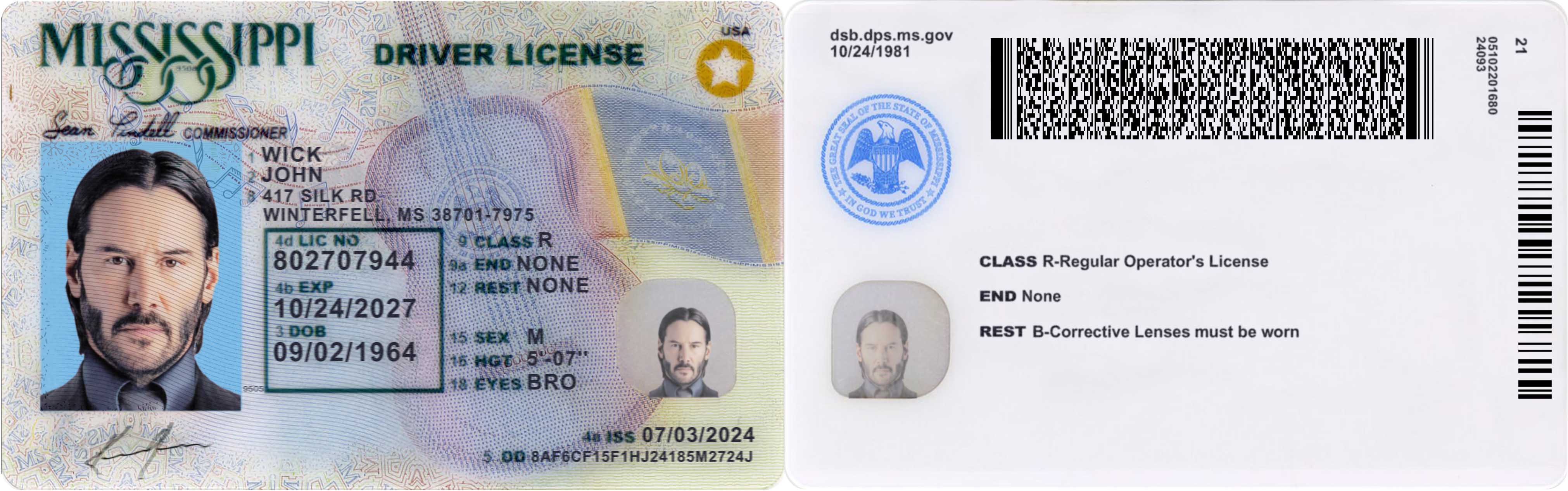Mississippi Driver License in PSD Format - Professional US Driver's ...